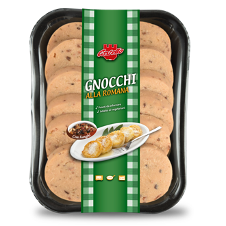 Gnocchi alla romana ai funghi formato vassoio